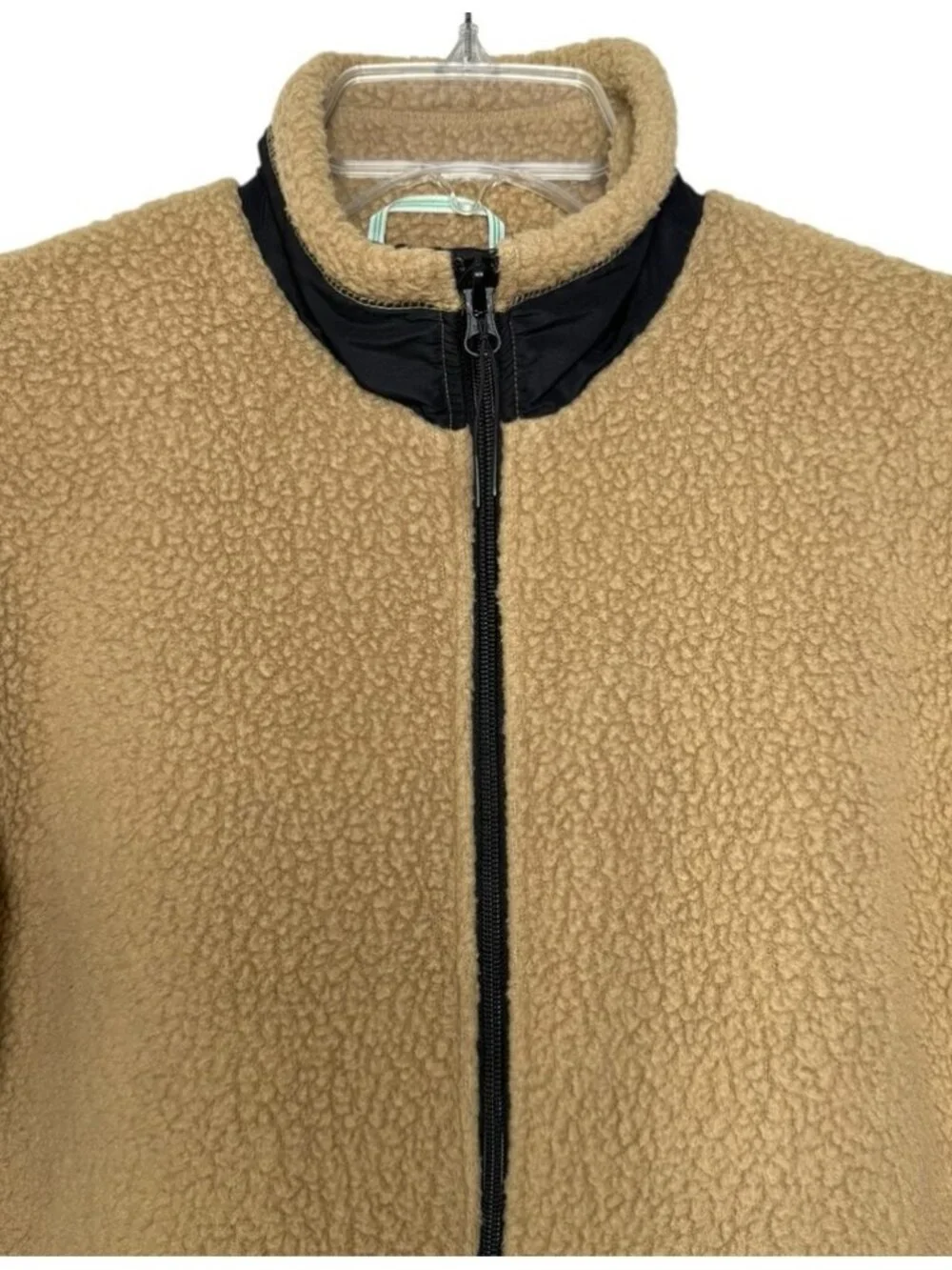Vallier Polartec Fleece Sherpa Sweater Jacket Men's Size Small Tan Black